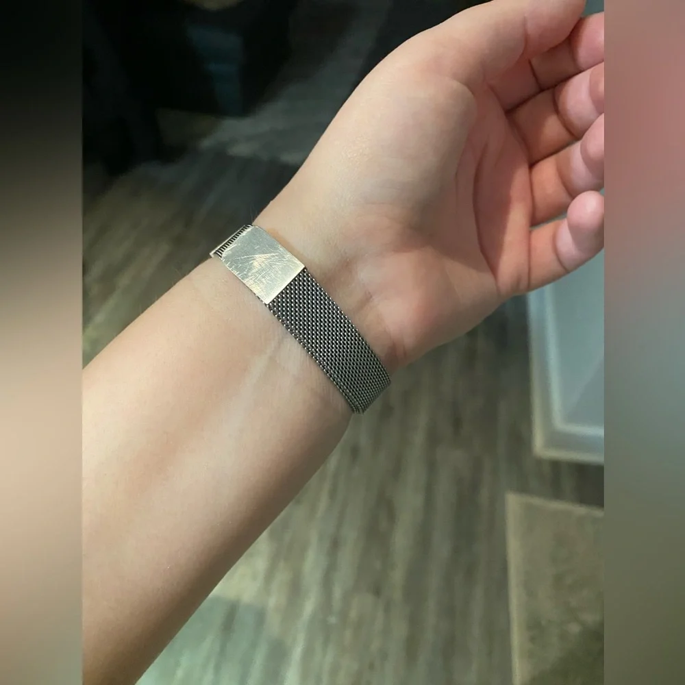 Fitbit Alta with Silver Magnetic Band and Charger